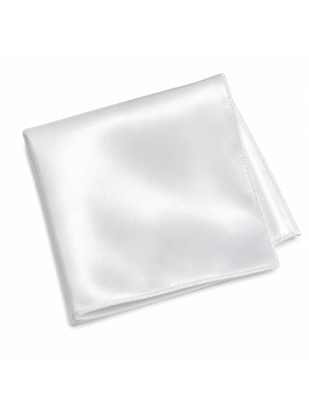 White Satin Pocket Square 9x9 Mens Handkerchief Formal Unisex